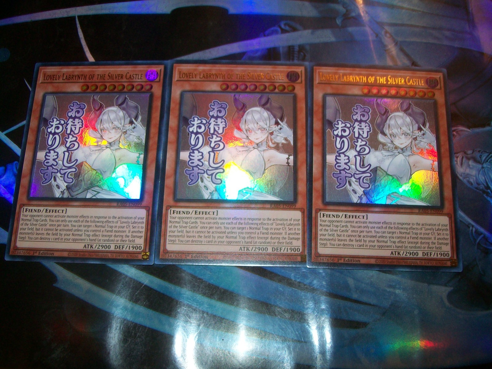 3x Lovely Labrynth of the Silver Castle 1st Edition Ultra Rare RA05-EN099