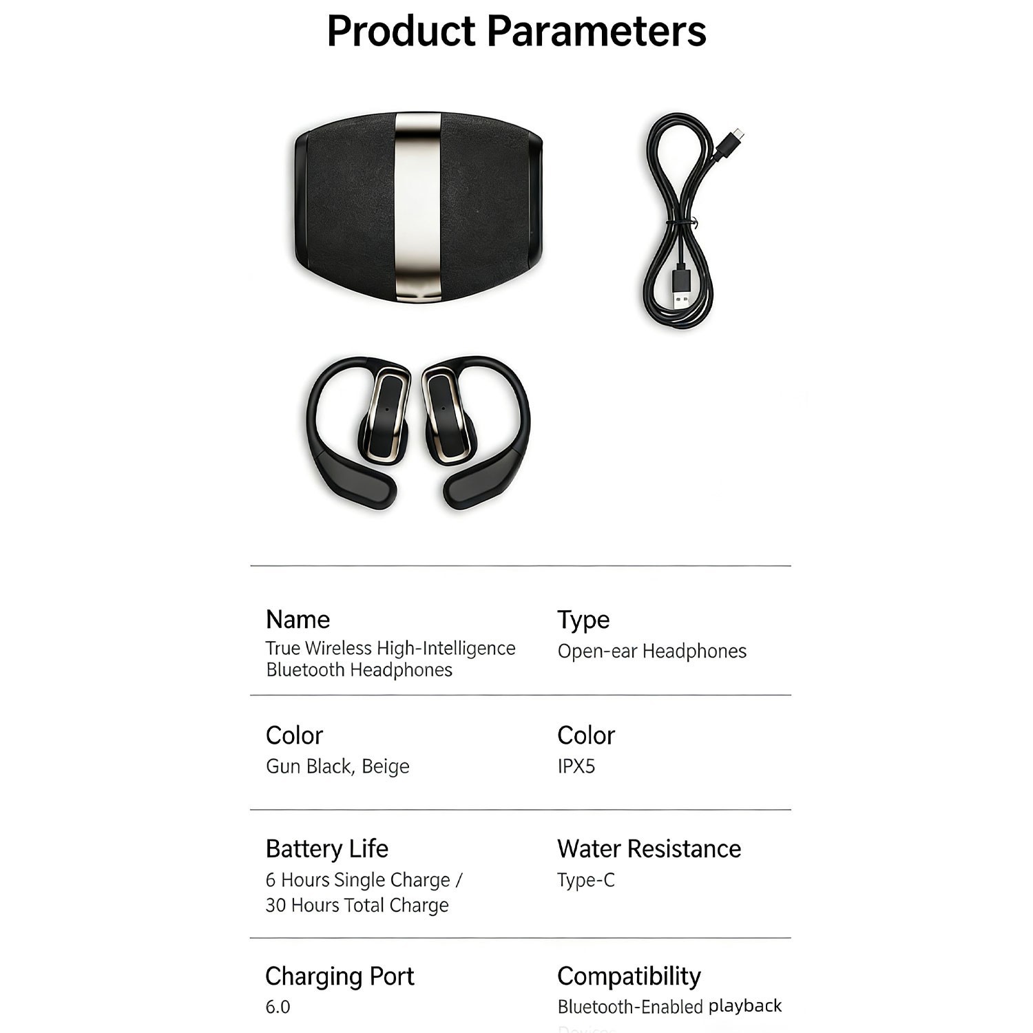 Wireless Bluetooth Earbuds Ear Hook Earphones For Galaxy S25 Plus Ultra FE Edge