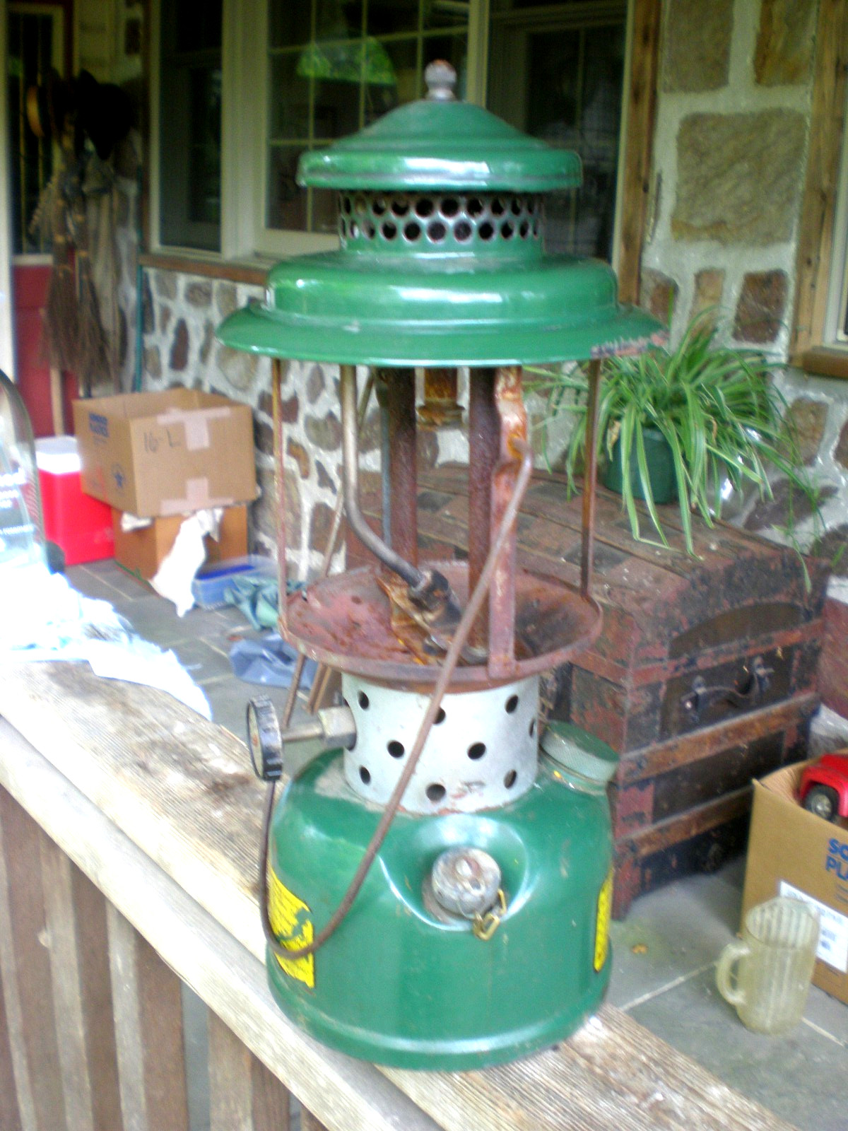 1944 U. S. Army Issued Gas Lantern by The Akron Lamp & Mfg Co PARTS / RESTORE