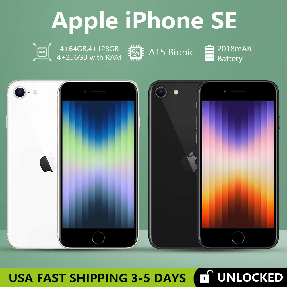 NEW Apple iPhone SE (2022) 3rd Gen 64GB 128GB (US Cellular) Smartphone SEALED