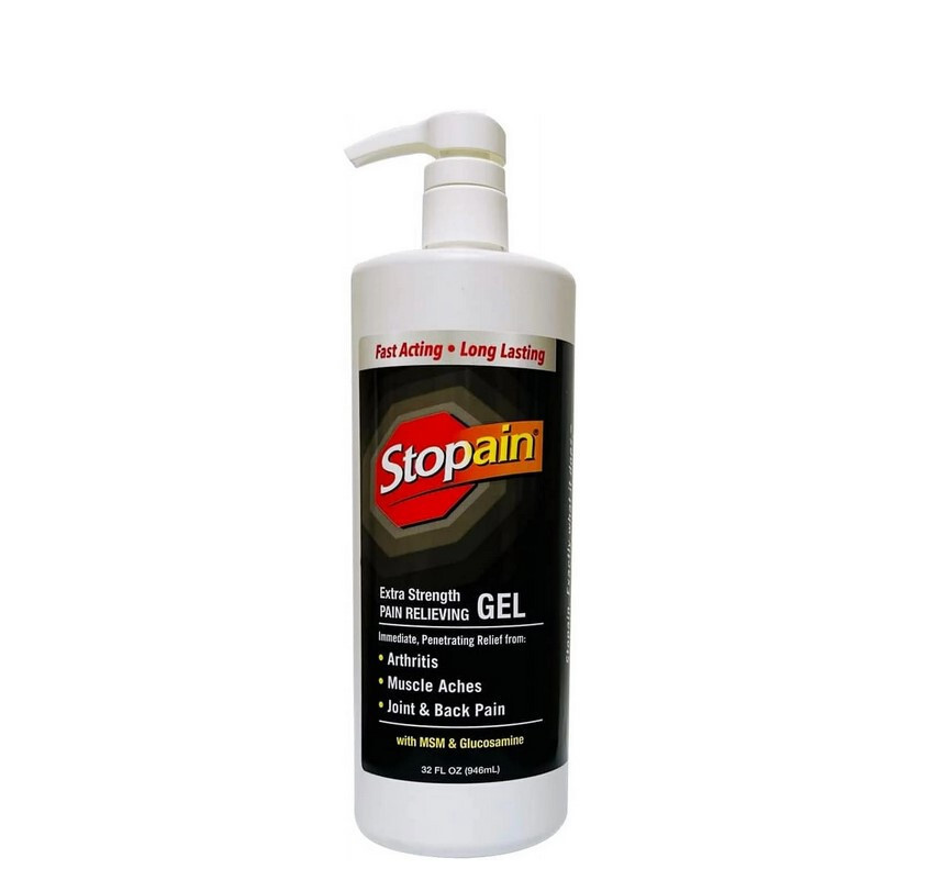 Stopain Extra Strength Pain Relief Gel 32oz Pump