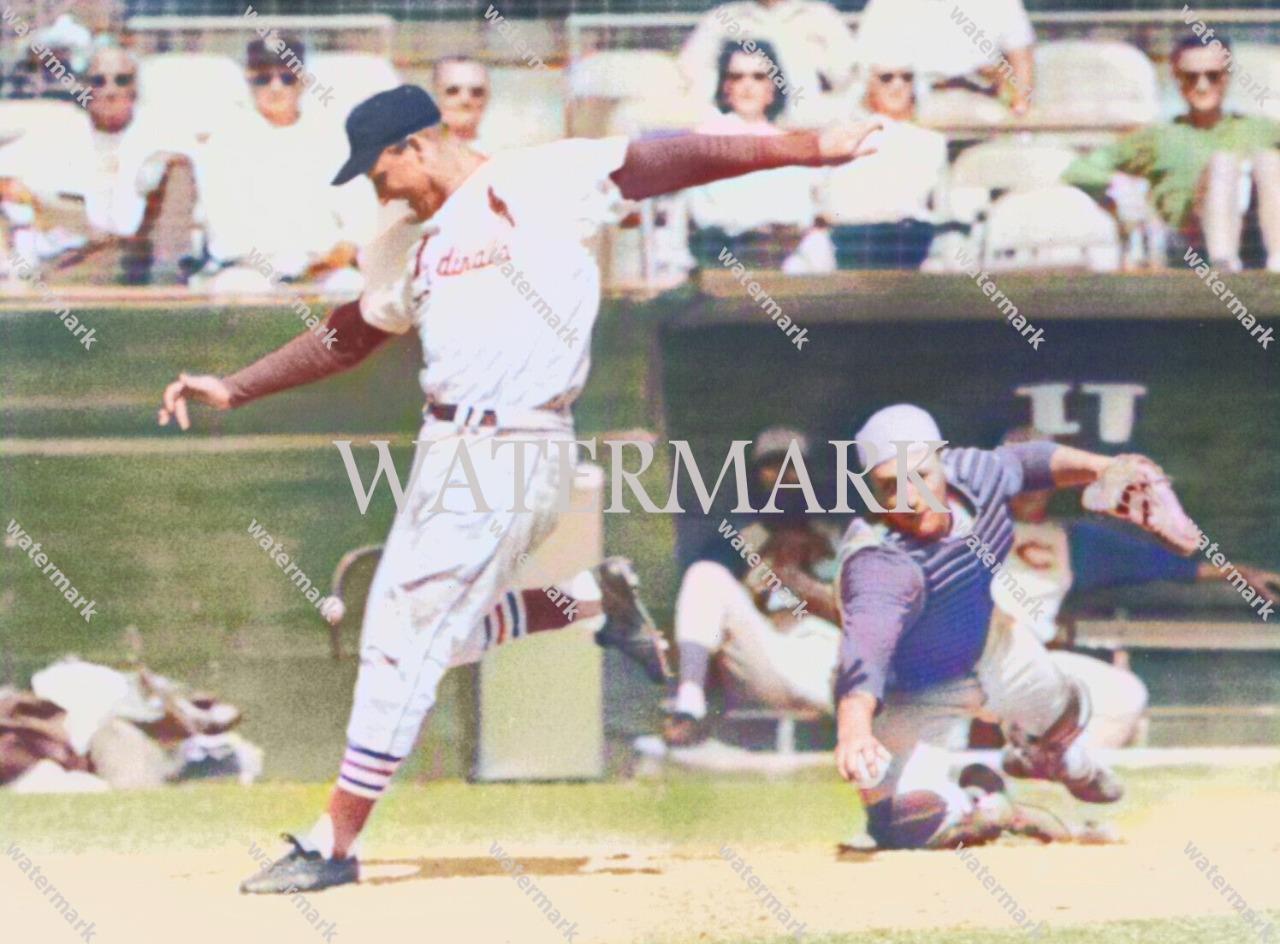 GS118 Stan Musial St.Louis Cardinals Scores 8x10 16x20 Colorized Photo
