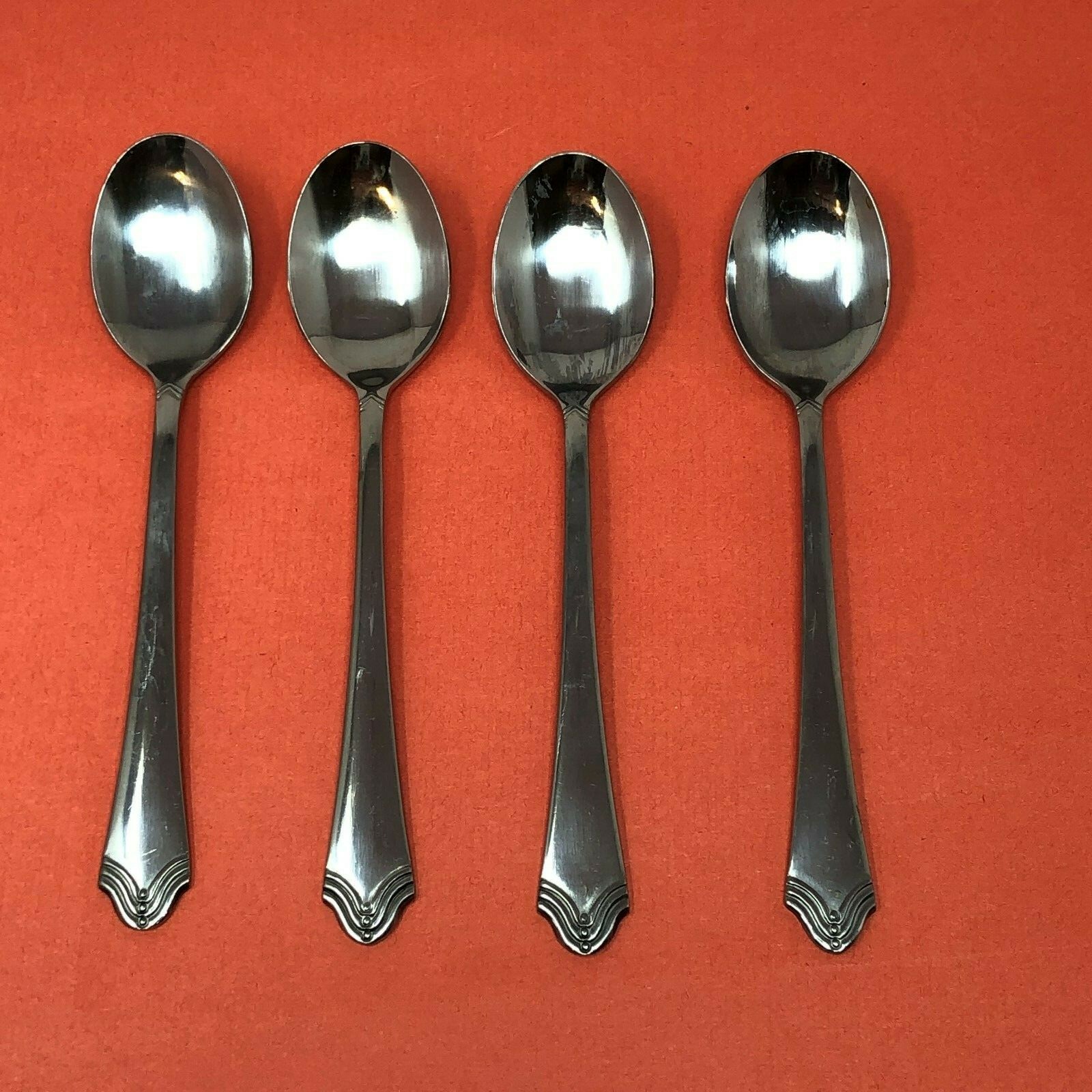 Rogers Stainless Korea Flatware SRB191 Set of 4 Teaspoons