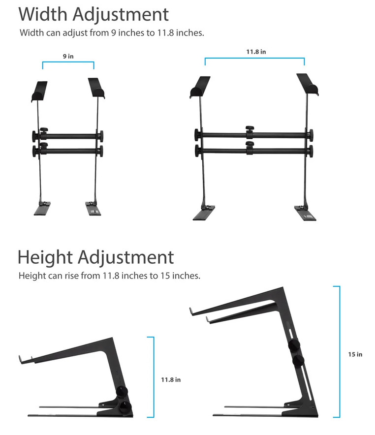PRO Adjustable DJ Laptop Stand - Portable Universal Foldable STURDY Design - NEW