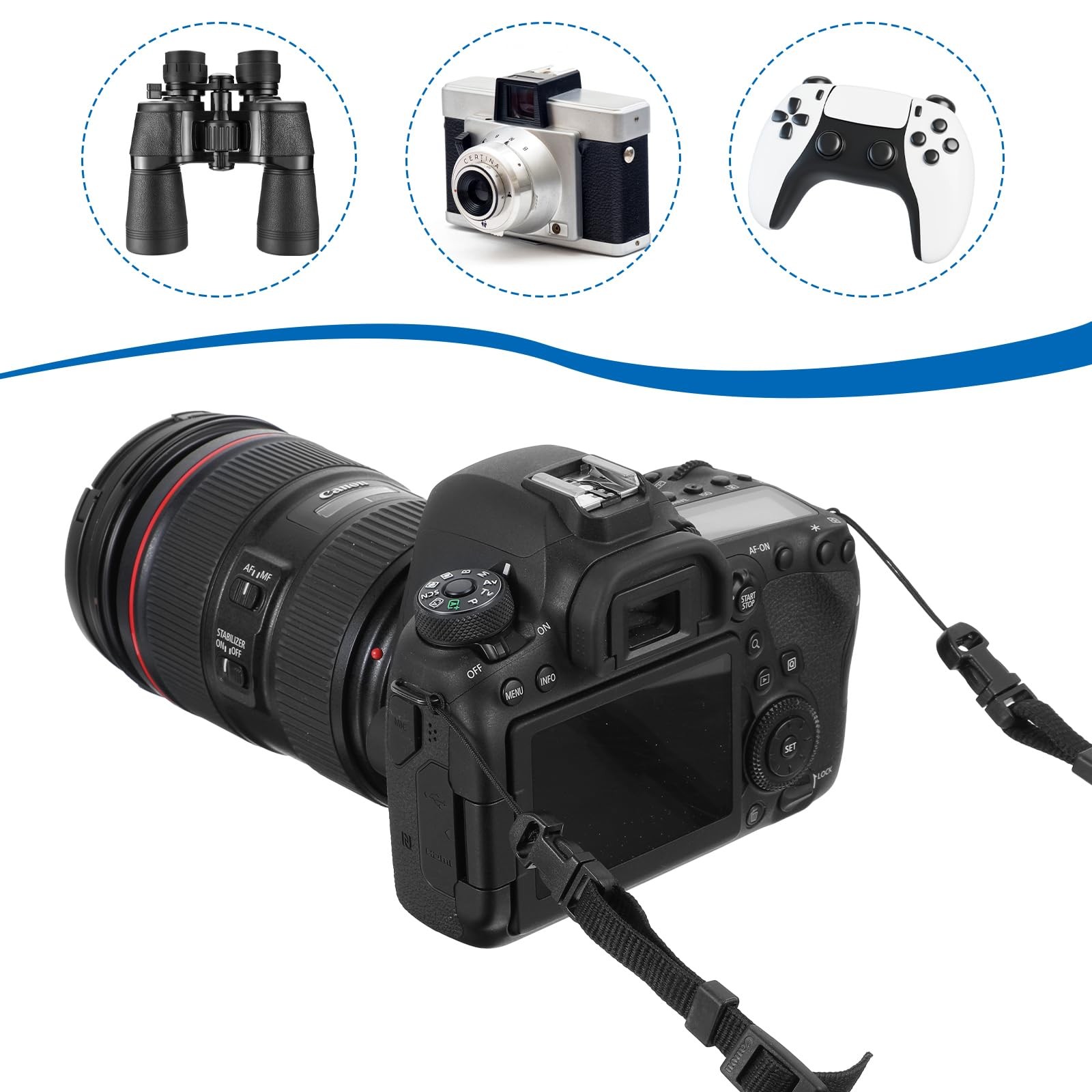 Matwsec 8PCS Quick Release Camera 8 Pcs Strap Release, Black