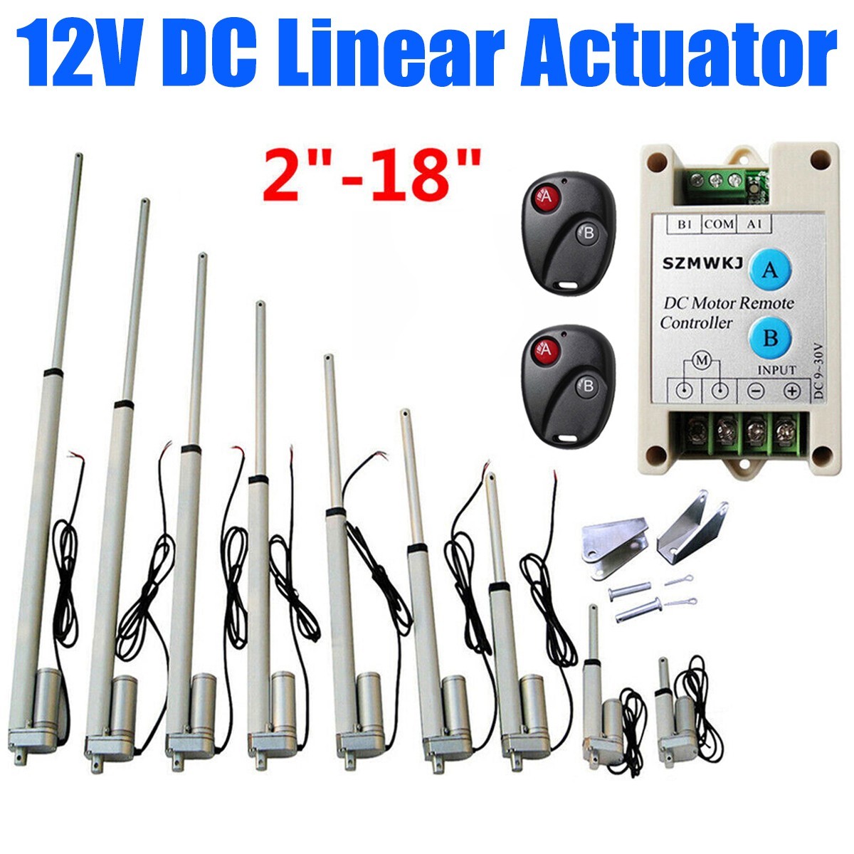 1500N Electric Linear Actuator 330 Pound Max Lift Heavy Duty Output 12V DC Motor