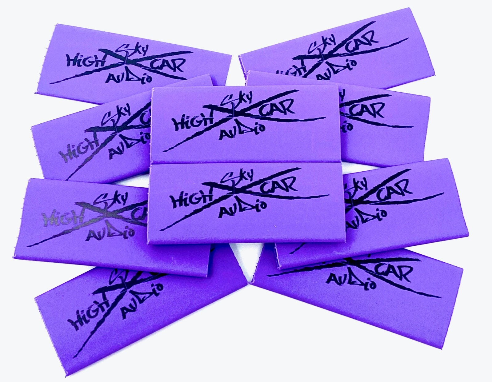 (10) 4 or 8 Gauge PURPLE 3/8" x 2" Heat Shrink Tube 4 Ring Terminals GA Tubing