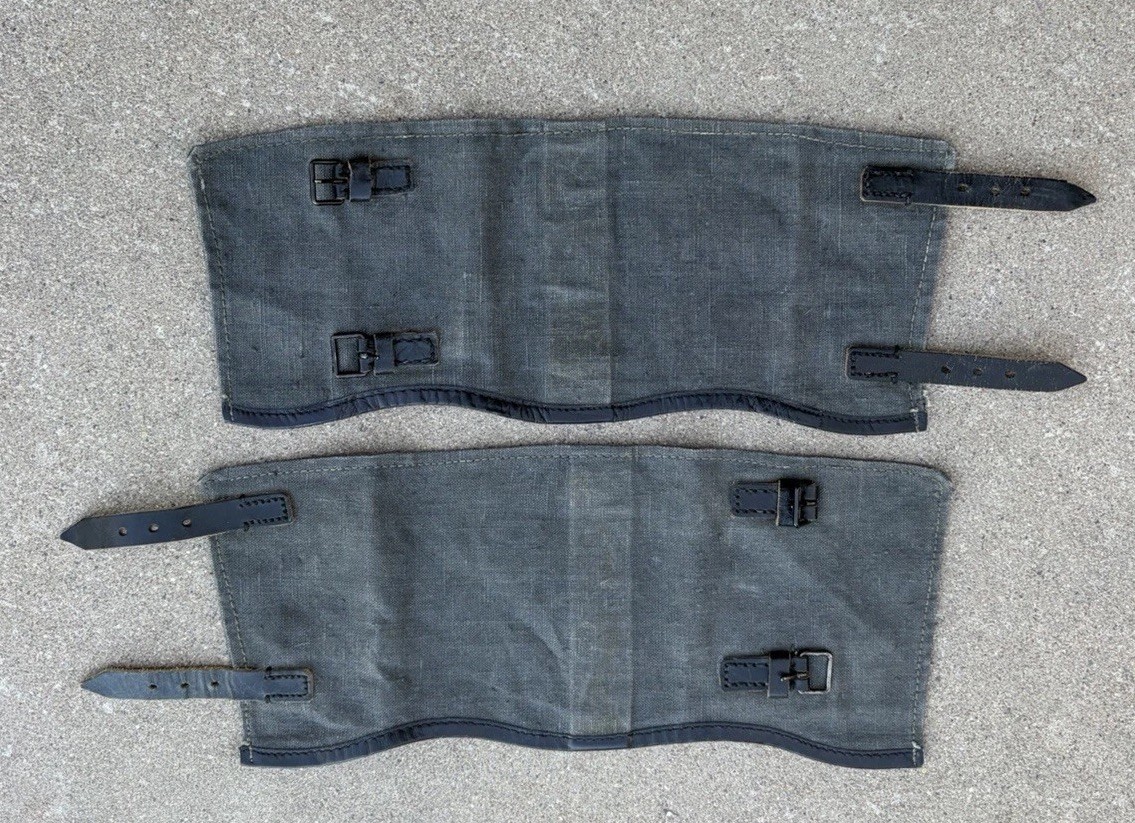 German 1937 Pattern Luftwaffe, Canvas w. Leather Straps, Gaiters- leggings