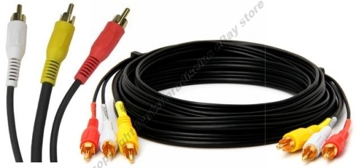 12ft long Triple RCA Audio&Video,a/v AV Yellow/Red/White TV/VCR/DVD/LCD Cable