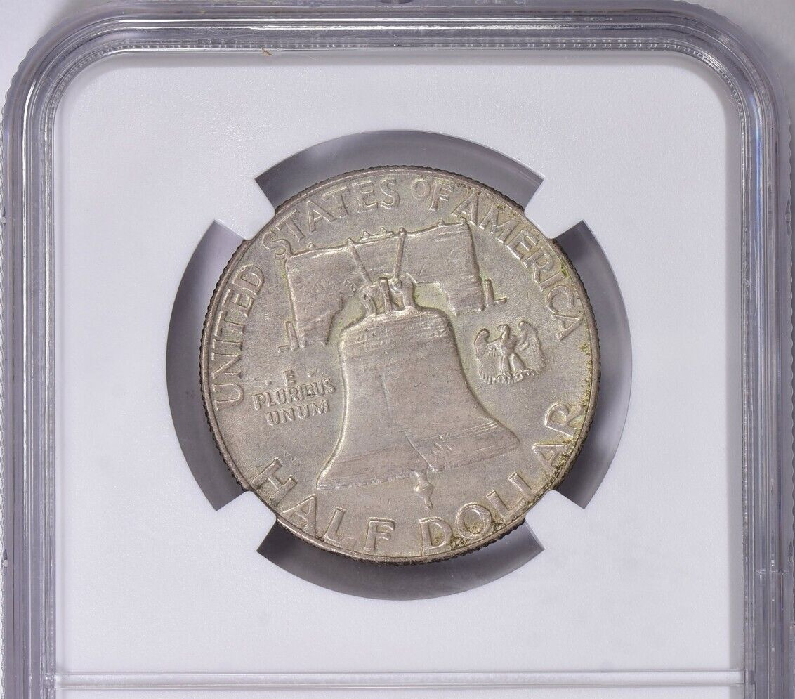 1960 Franklin Silver Half Dollar NGC MS-64 Obverse Lamination Mint Error Bubble?
