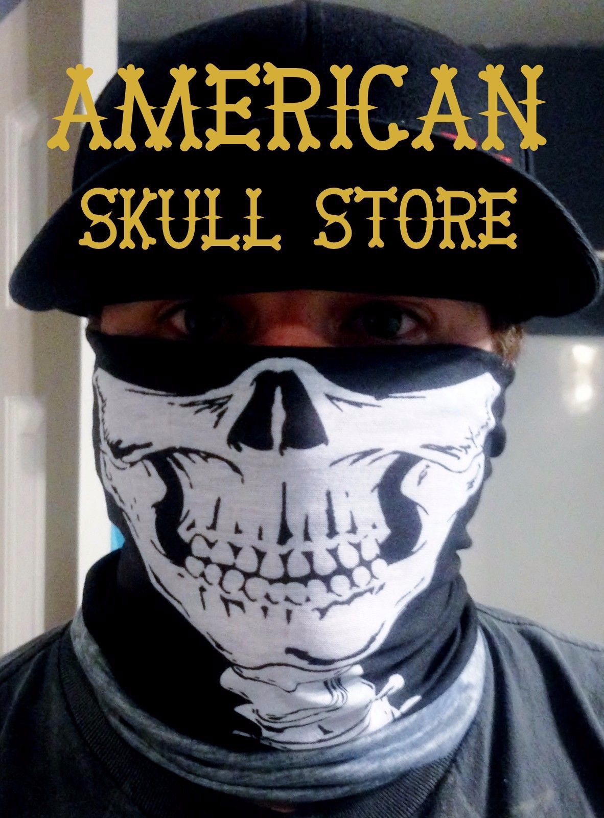 6 PCS USA MADE SKULL FACE NECK BONES GAITER TUBE MASK TUBULAR BANDANA BALACLAVA