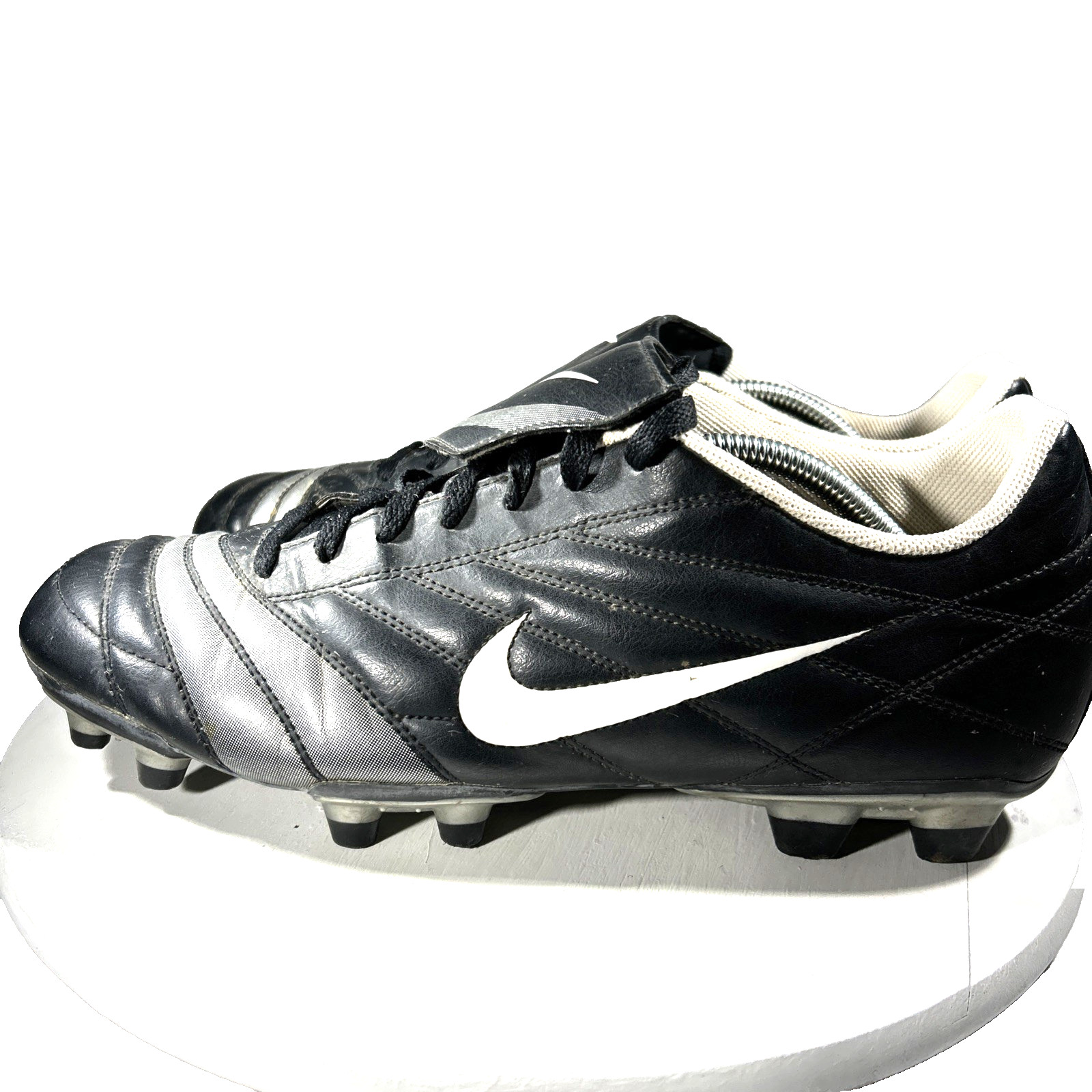 Nike Premier FG Tiempo Mens Soccer Cleats Leather Black Shoes Size 13 Sneakers