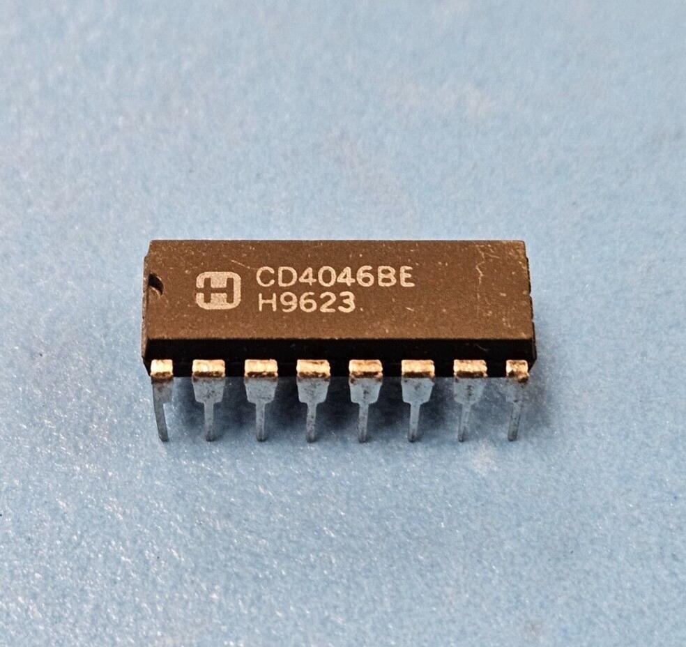 (10PCS) CD4046BE Harris Phase Locked Loop, CMOS, PDIP16