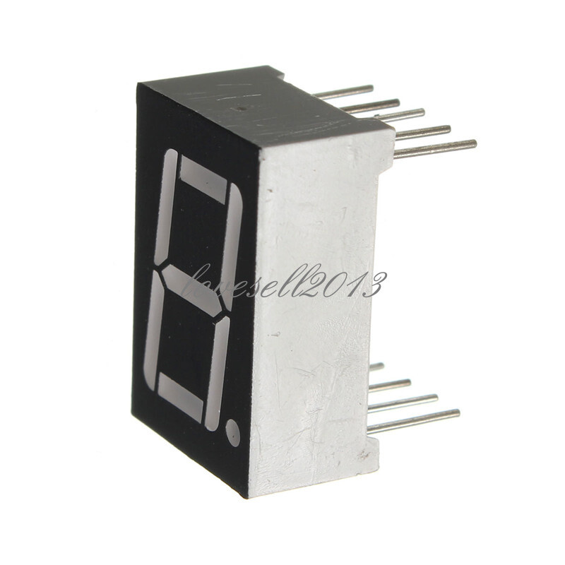 10PCS NEW Red 7 Segment 0.5" LED Display Digital Tube Common Anode 1 Bit