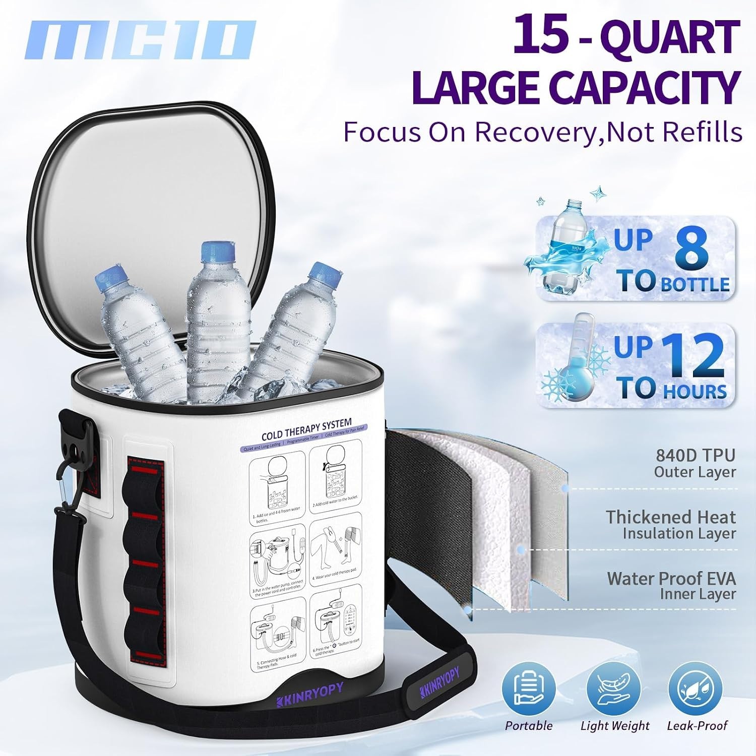 Cold Therapy Machine Programmable Timer Portable Ice Machine Knee After Surgey