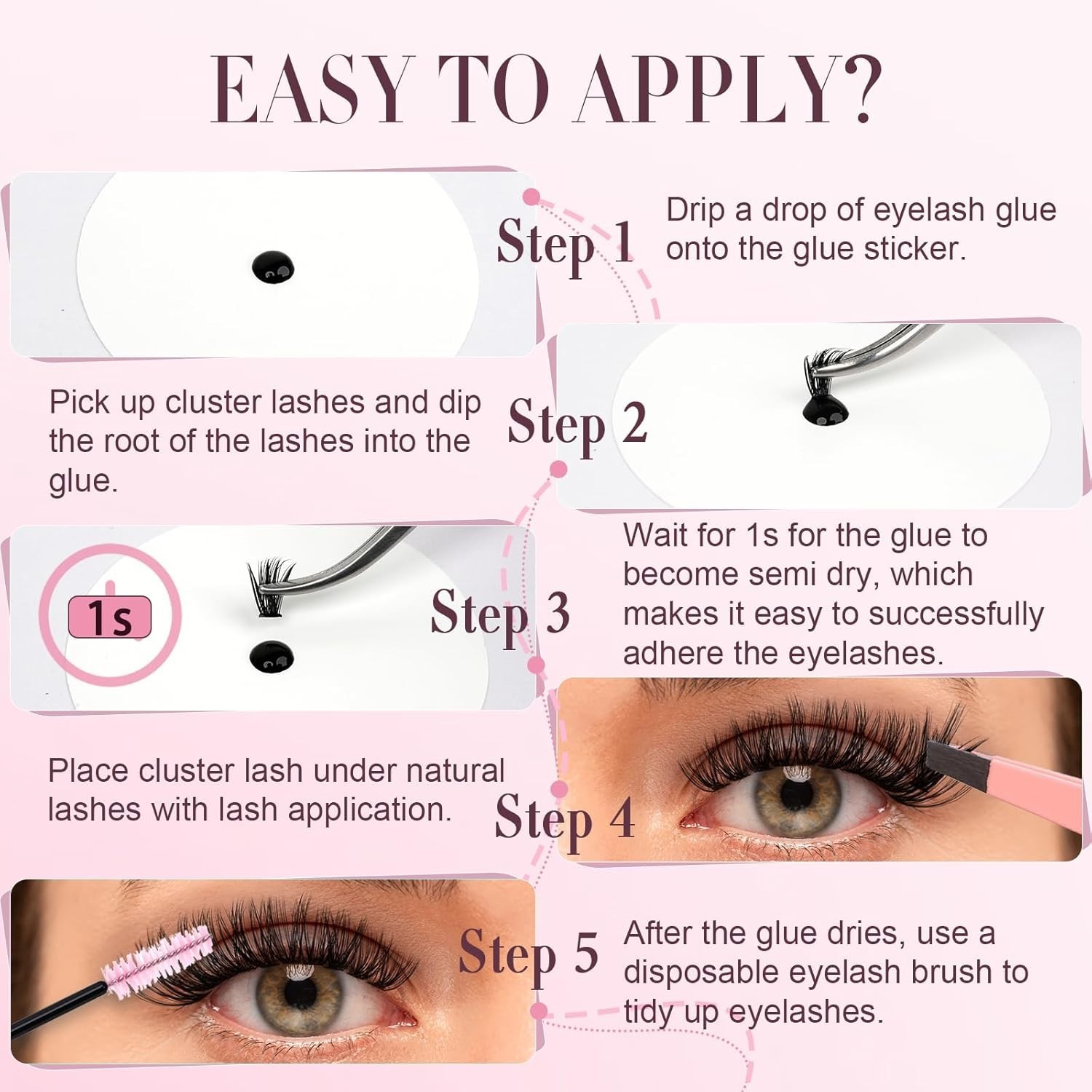 3-Second Drying Waterproof Lash Glue for Sensitive Eyes - Strong Hold & Flexible