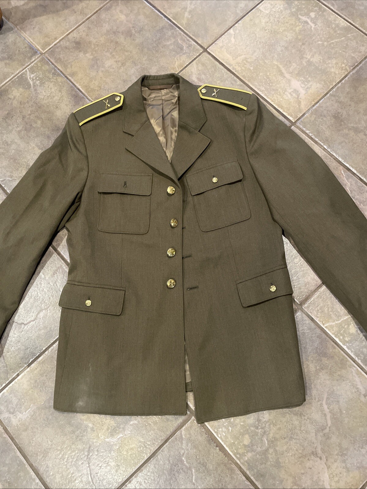 czech czechoslovakia Army Military Uniform Dress Vintage Kras Brno Pes VL Stain