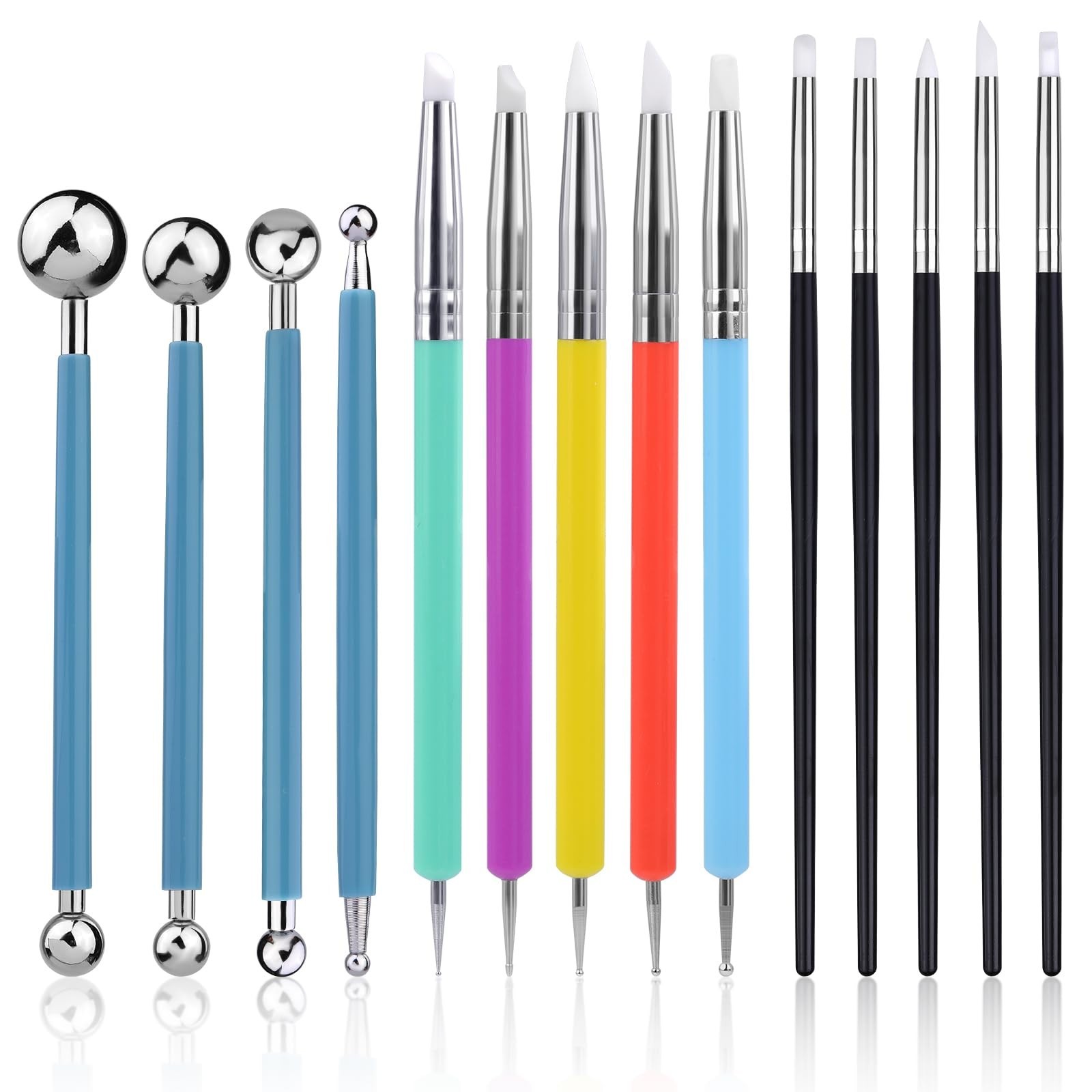 Dotting Tools, Silicone Clay Sculpting Tool, Clay Tools | Polymer Clay Tools,...