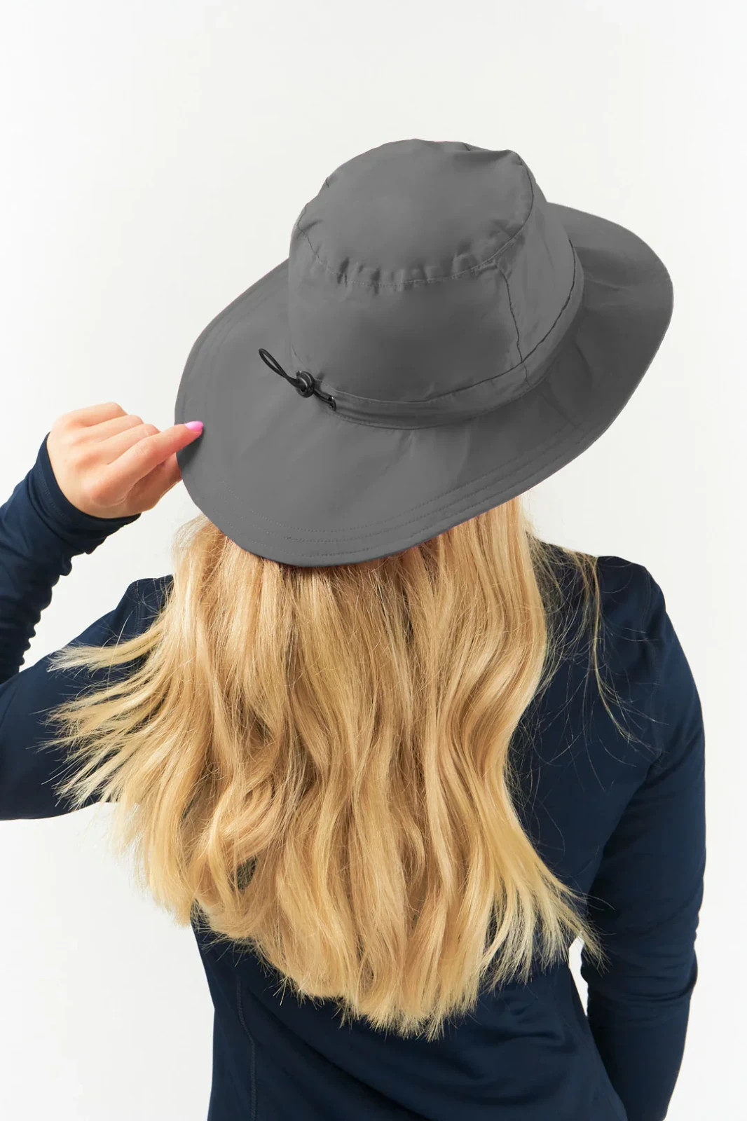 Surprize Shop Ladies Waterproof Golf Rain Hat Mid Grey Toggle Adjust Mesh Lined