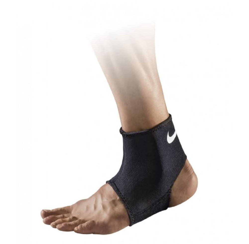 Nike PRO Ankle Sleeve 3 Black White Logo Size Large Compression Support Dri-FIT