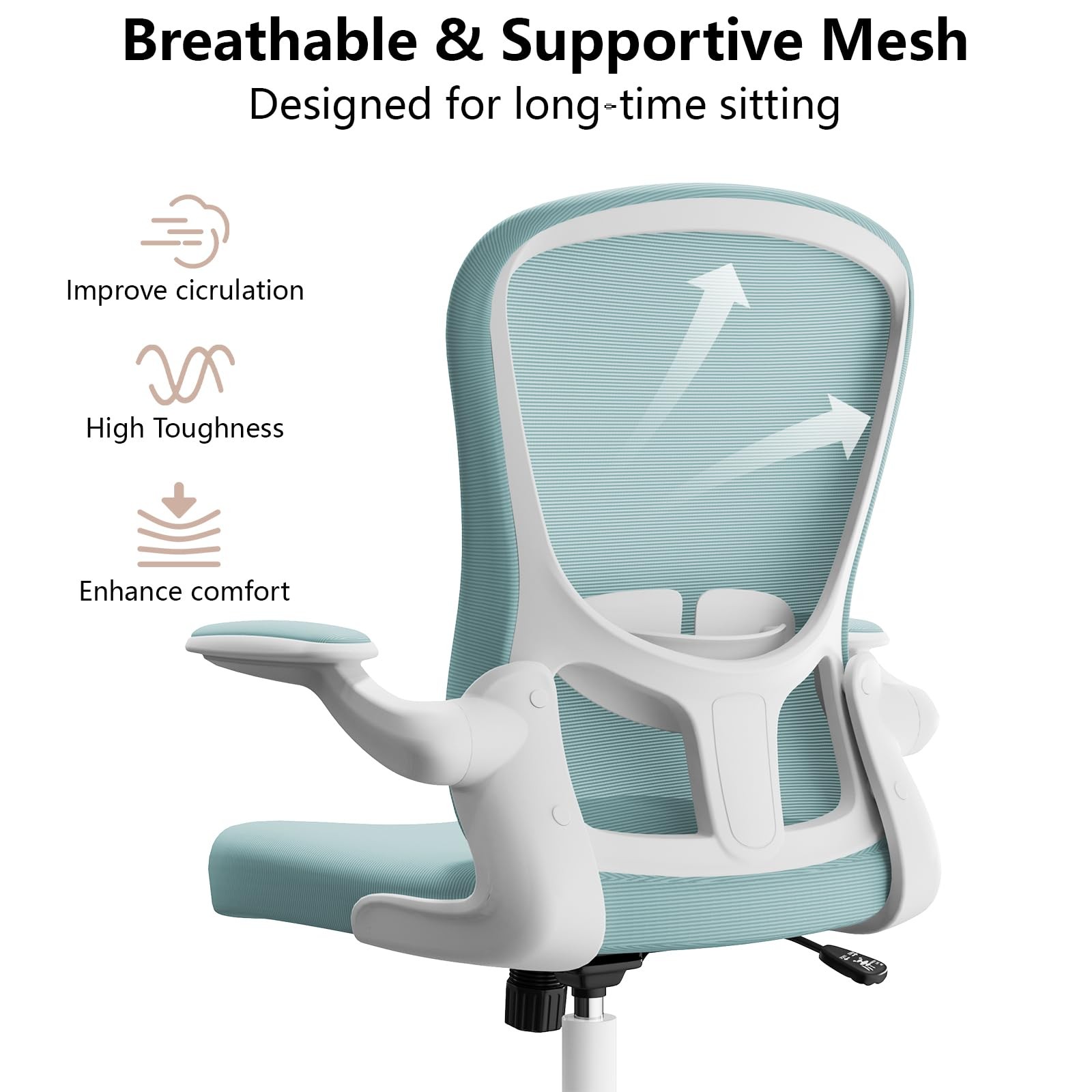 Ergonomic Office Chair, Comfort Swivel Home Office Task Chair, Breathable Mes...