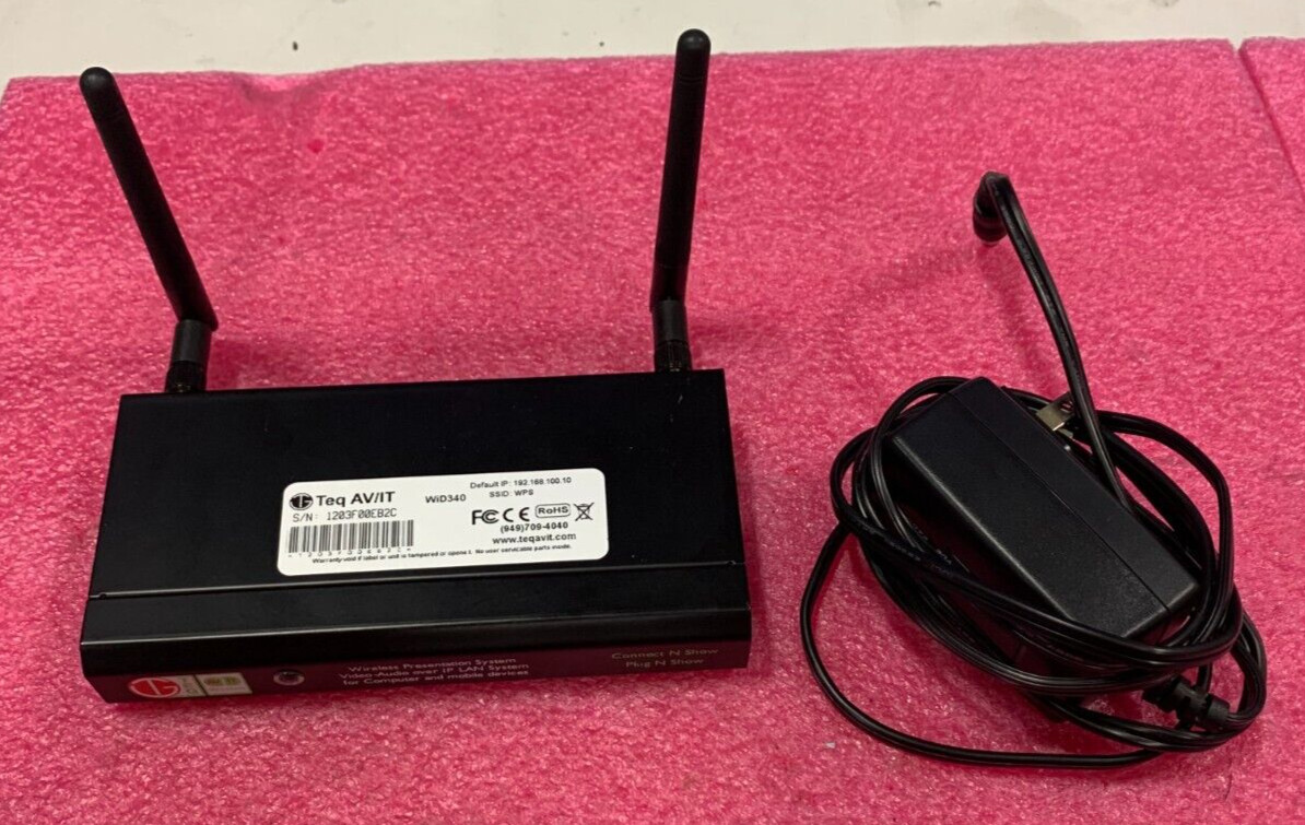 TEQ WiD340 Wireless Presentation System HDMI VGA WiFi Video Audio over IP