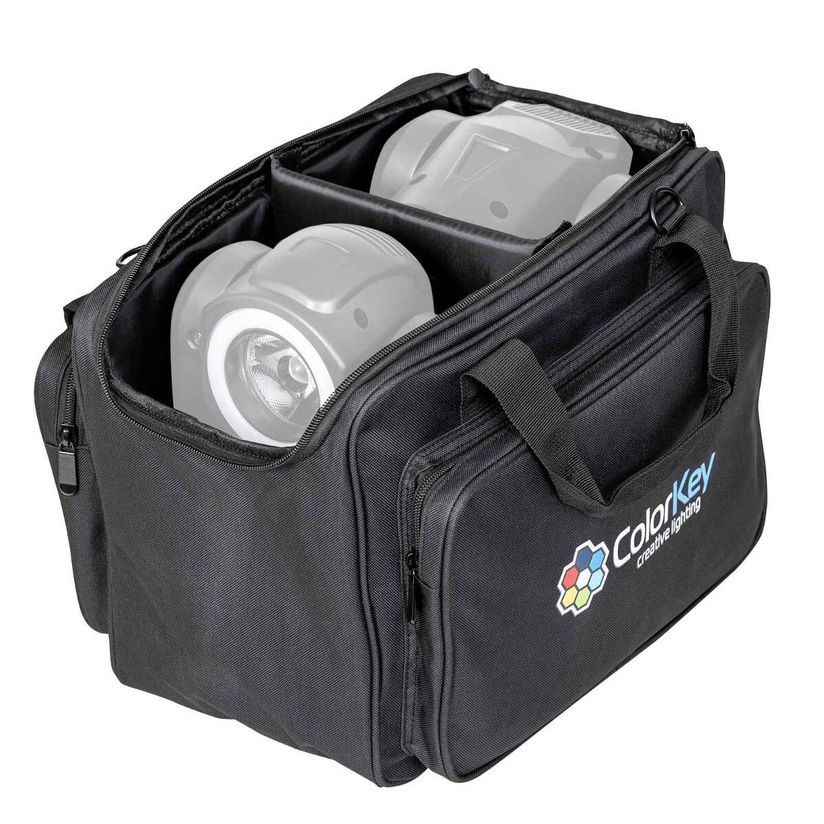 ColorKey Carry Case for 1 or 2 Mini Moving Head Lights Dimensions 16" x 12" x...