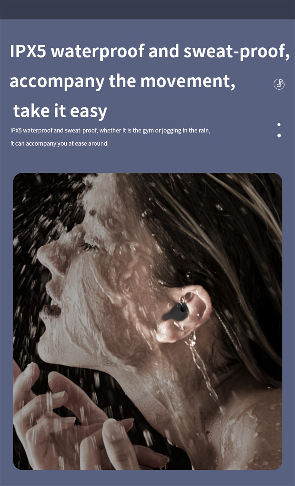 Bluetooth 5.3 Wireless Earphone Invisible Earbud Waterproof Headset For iPhone