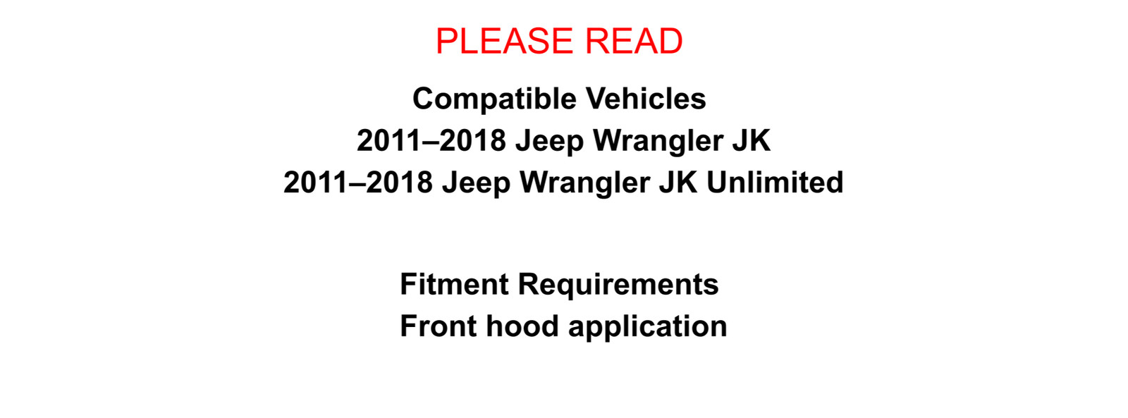 Hood Lift Support Struts Assist Kit for Jeep Wrangler JK Unlimited 2011-2018