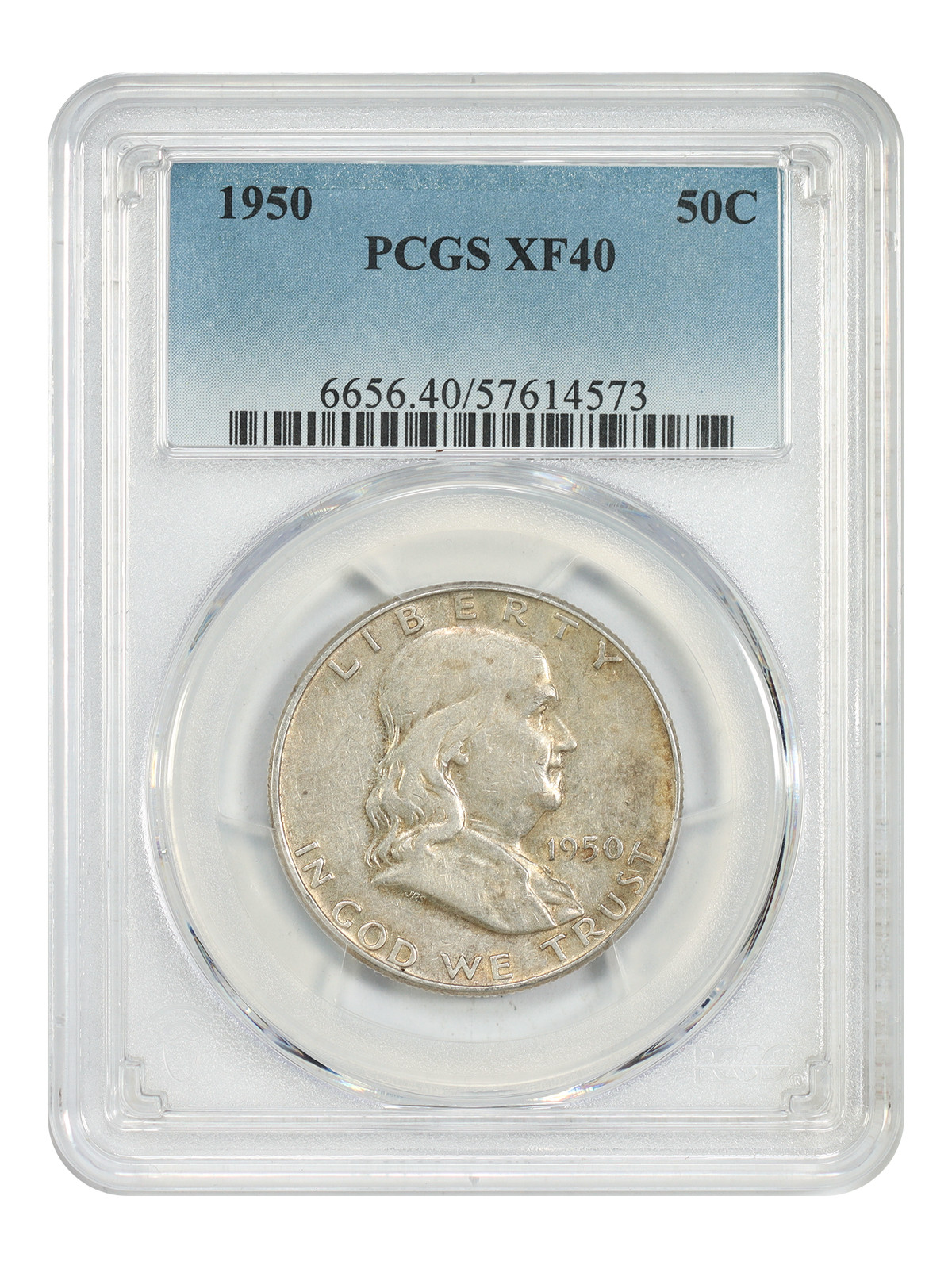 1950 50C PCGS XF40 - Franklin Half Dollar
