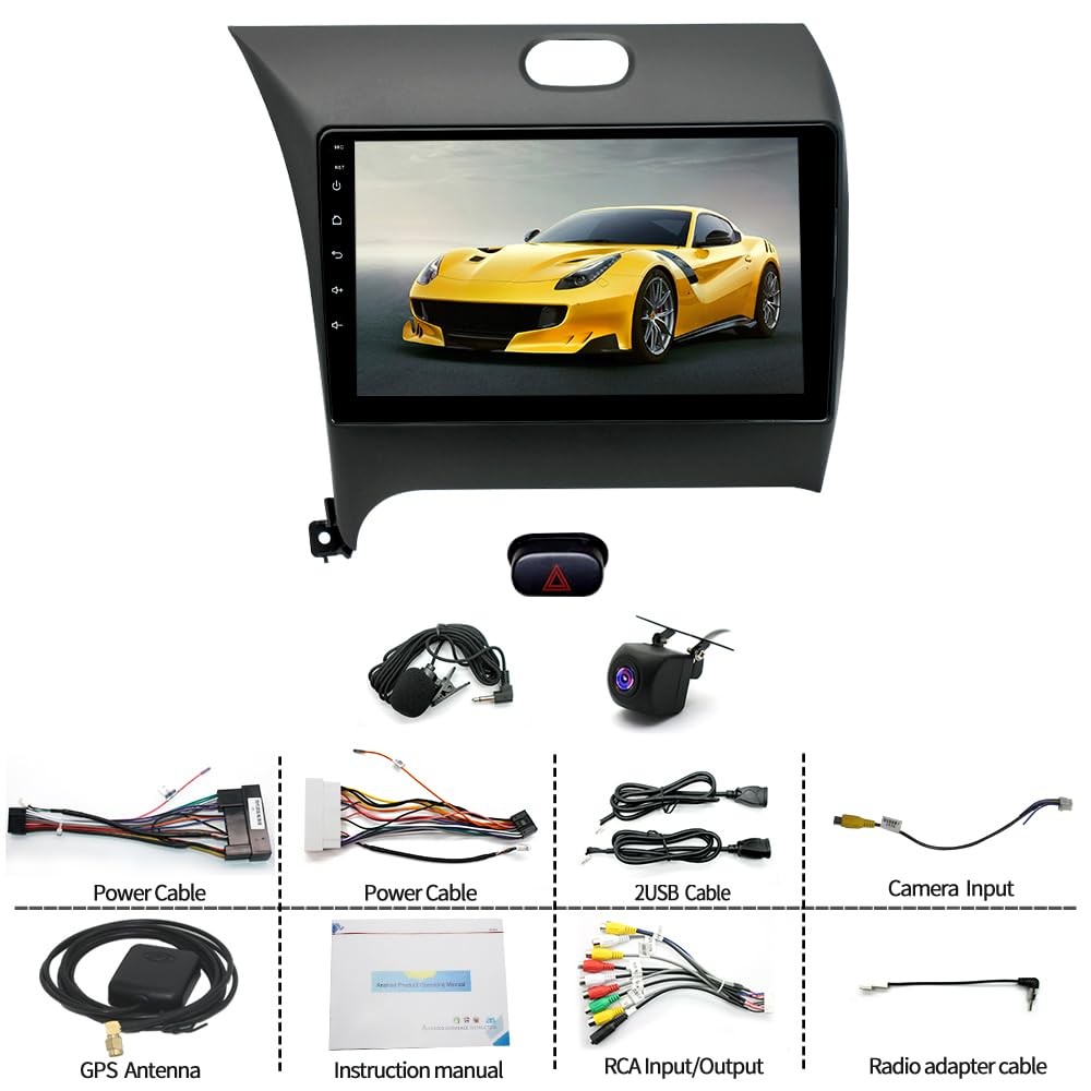 9 Touch Screen for KIA Forte 2013-2018 Wireless CarPlay Android Auto Backup Cam