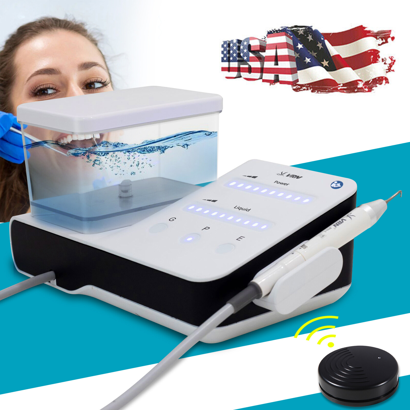 Dental Ultrasonic Piezo Scaler Fit Woodpecker EMS Cavitron Tip LED Handpiece USA