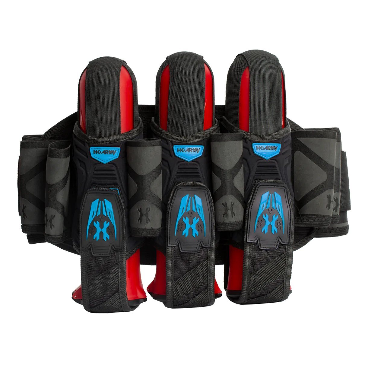 HK Army Magtek Paintball Harness Pod Pack - 3 + 2 + 4 - Black / Blue