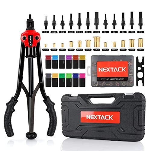Heavy Duty Rivet Nut Tool Kit, 16-inch Two-Handed Rivnut Tool Kit/105 Nutserts