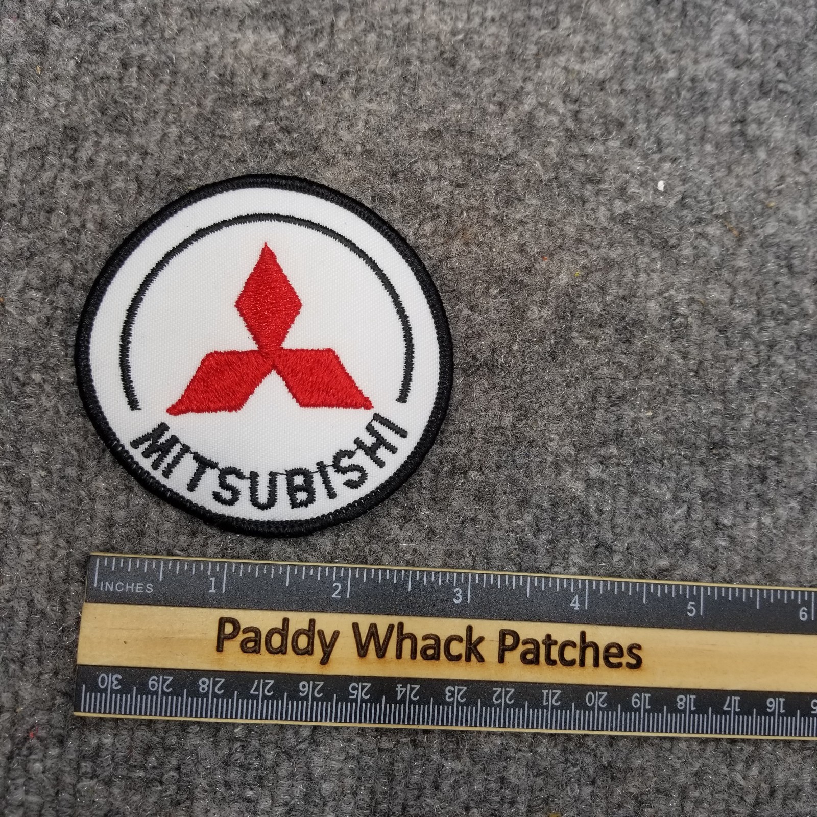 Vintage Mitsubishi Patch Car Auto 80s W1