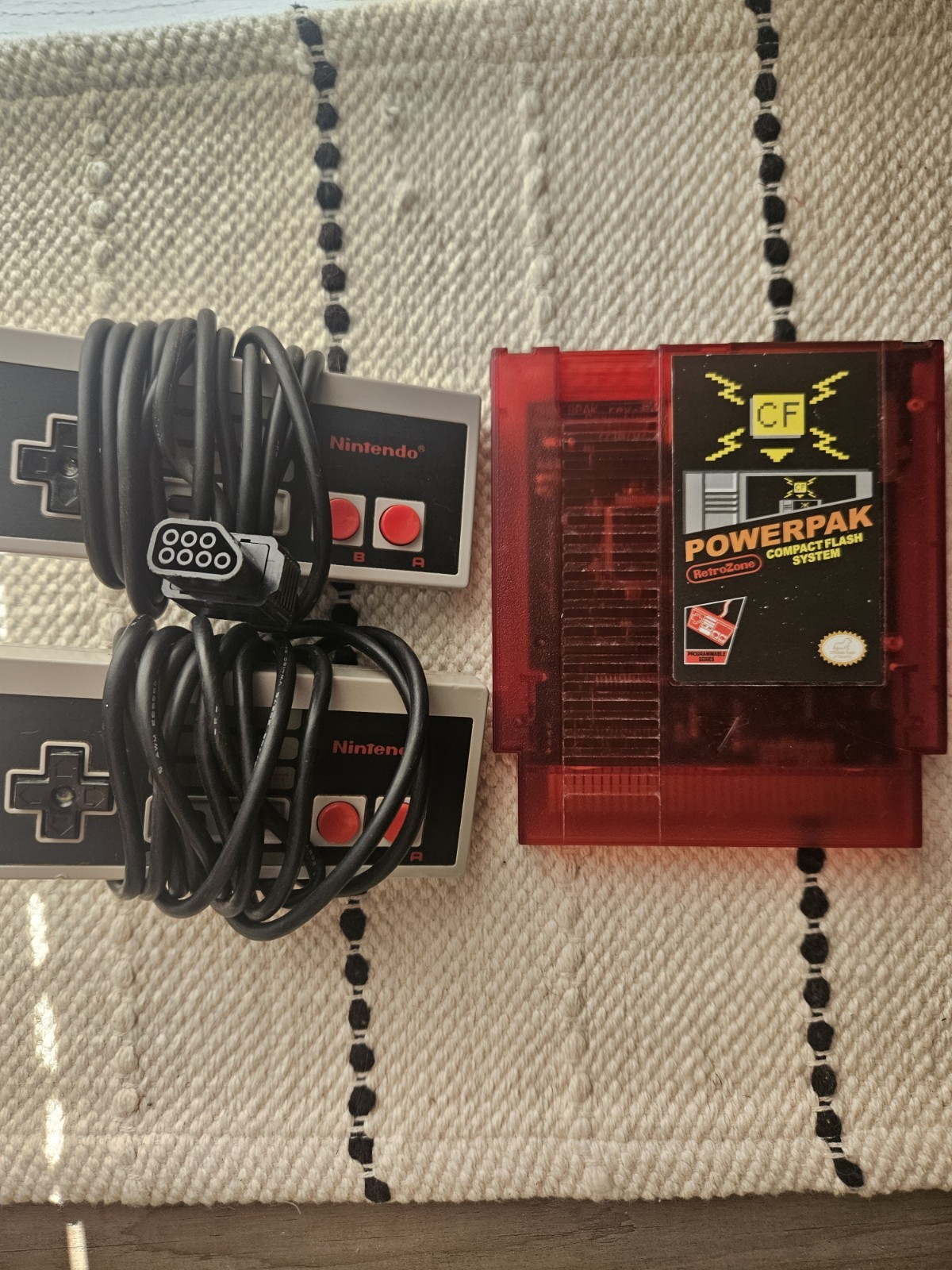PowerPak Cartridge Compact Flash System Memory Card for Nintendo NES Console Red