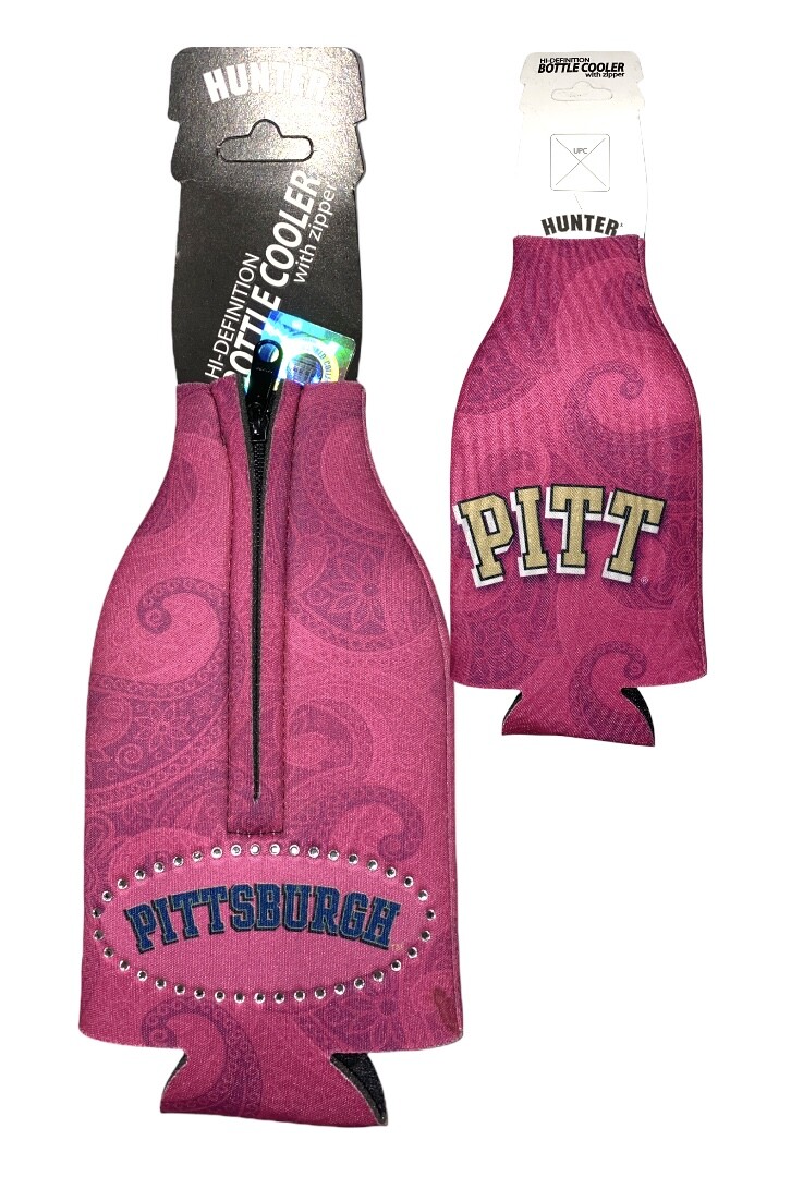 Pitt Panthers Rhinestone Bling Zip Bottle Holder Cooler