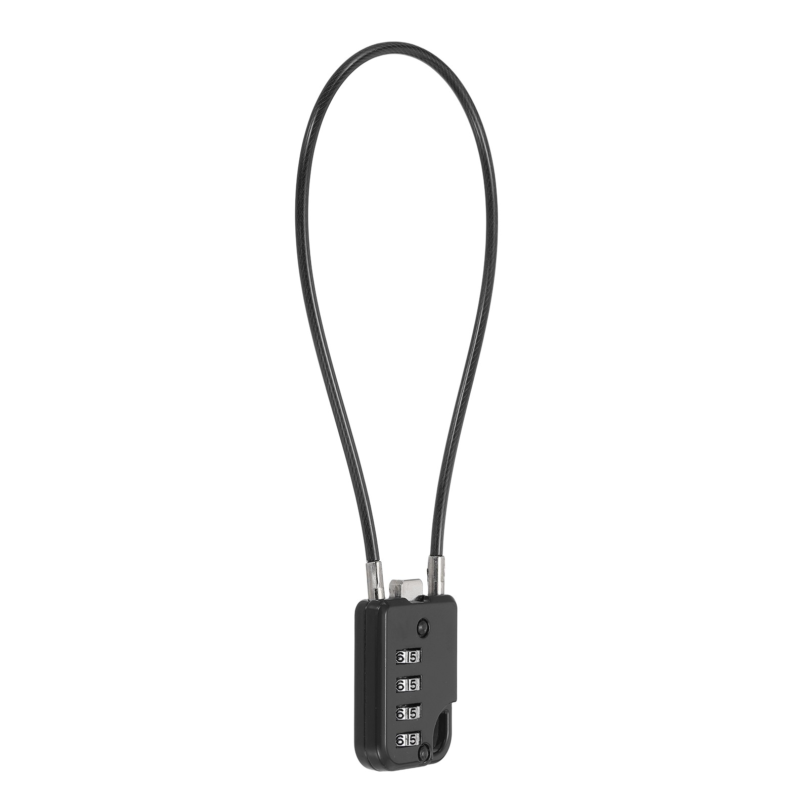 1-Pack Combination Padlock, 4 Digit 12 in Cable Luggage Lock [Black]