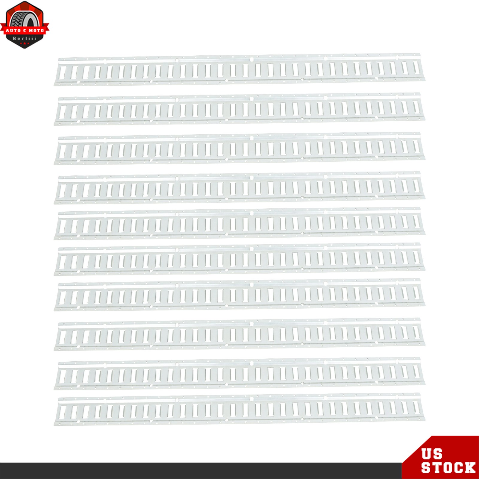 New 10 Pack For Trucks Trailers Cargo Vans Labwork 5' E Track Tie Down Rail Kit
