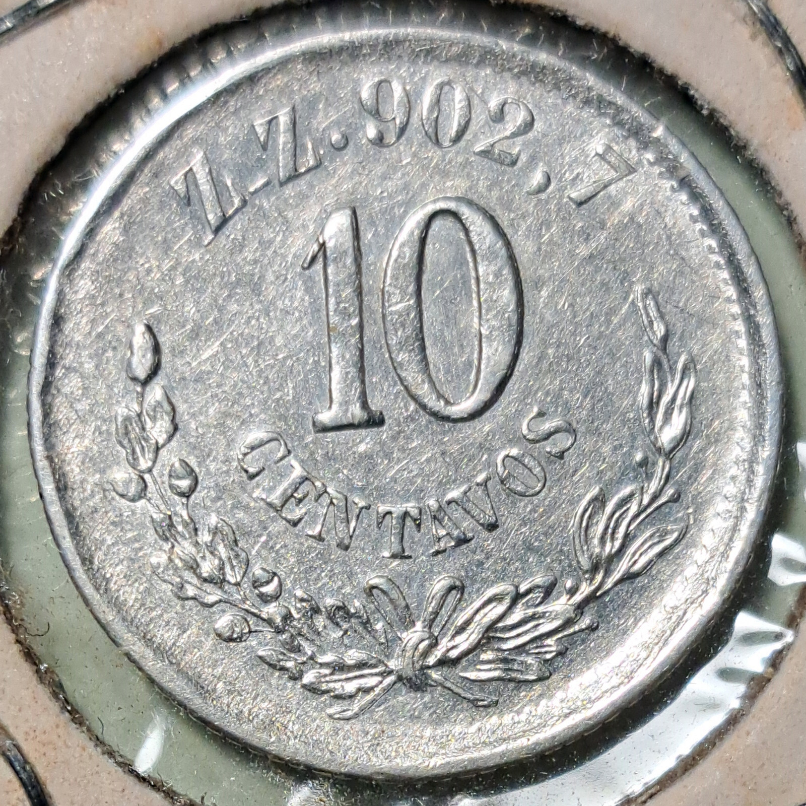 1887 Z_Z Mexico 10 Centavos .903 Silver NICE Coin