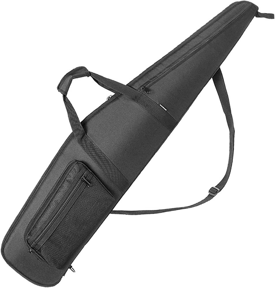 Gun Case 46" Tough Water Resistant Padded 3 Pocket Black Lockable Shoulder Strap