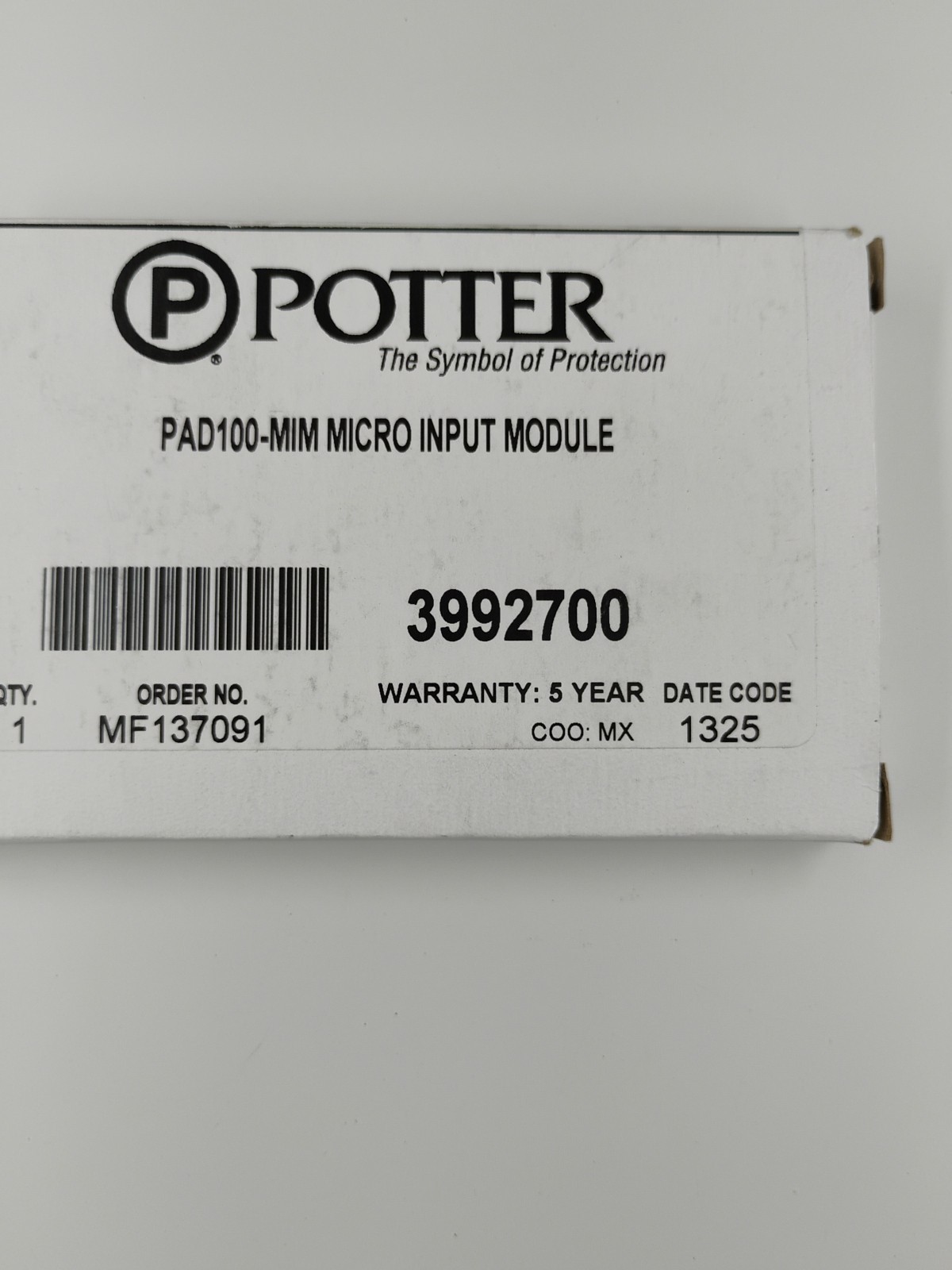 Potter PAD100-MIM Micro Input Module Device NEW
