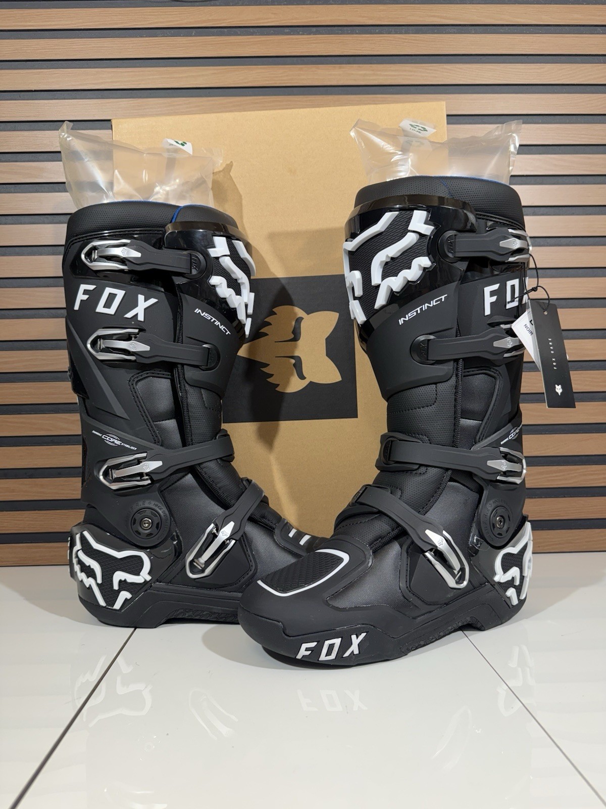 Fox Racing Instinct Motocross MX Boots Mens Size 8 Black / White