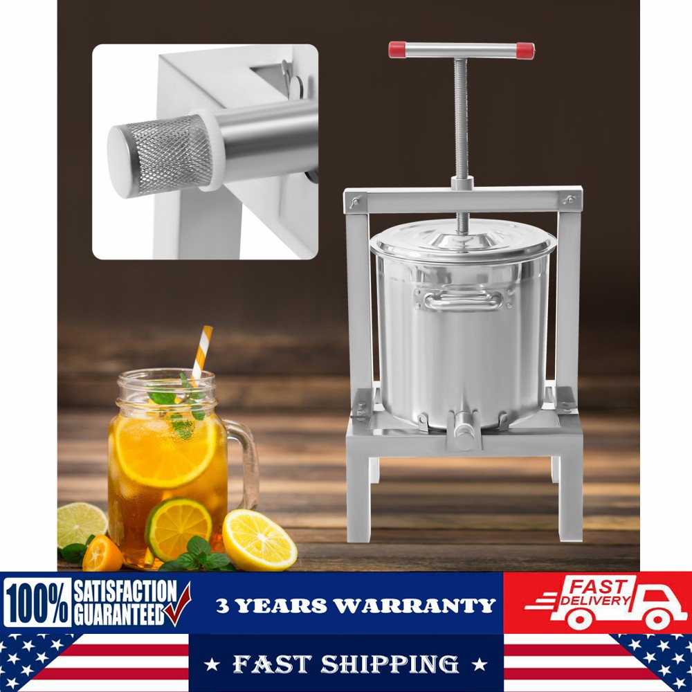 2.6gal Fruit Wine Cider Press  Grapes Crusher Juice Maker Juicer Making