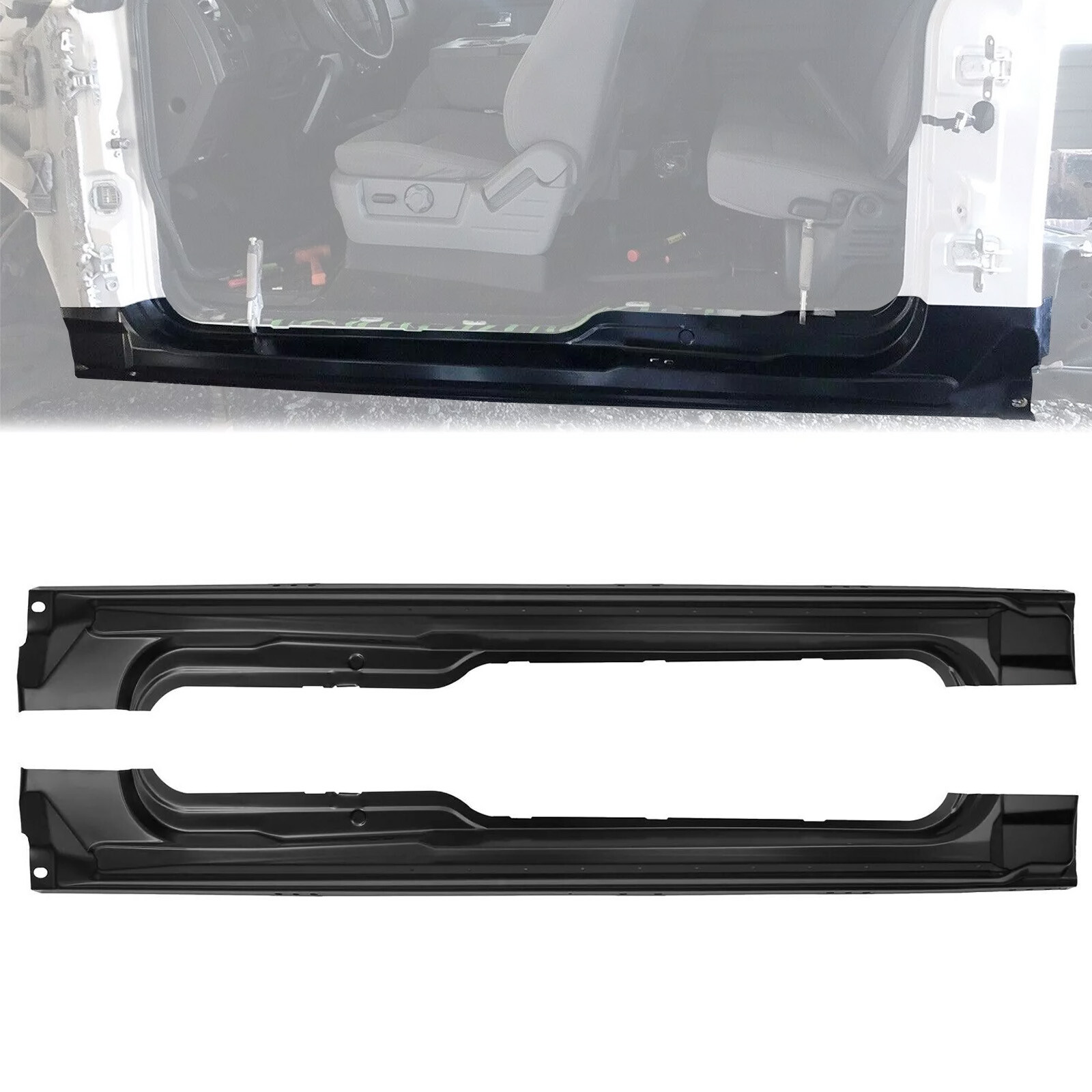 Fit For 2009-2014 Ford F150 Super/Extended Cab Rustproof Rocker Panel Covers