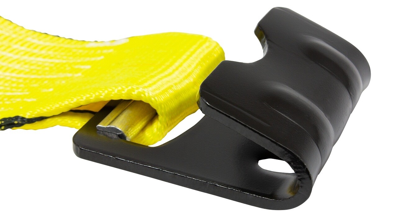 (10 Pack) 3"X30' Winch Straps w/flat hook, WLL 5000 Flatbed Tie Down Strap