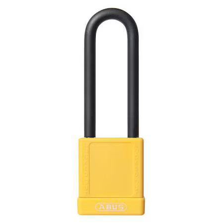 Abus 74Hb/40-75 Kd Yellow Lockout Padlock, Keyed Different, Plastic-Covered