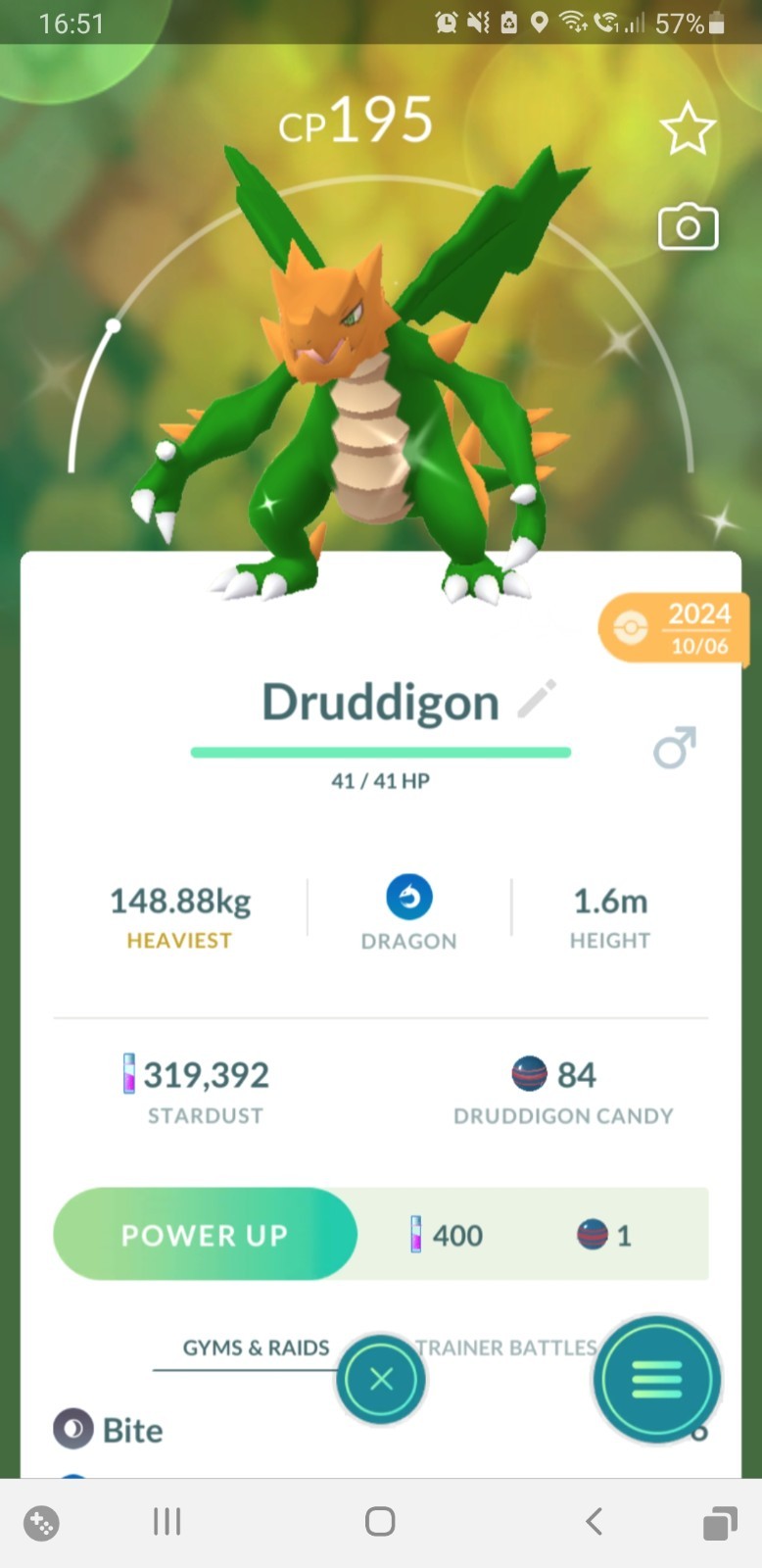 ✨Shiny Druddigon (Dazzling Shardrago) Pokemon GO✨ Mini PTC 80k