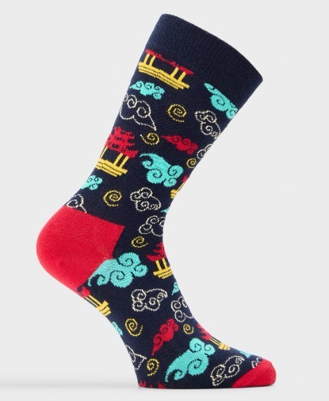 The Happy Socks Pagoda Pop UK size 7-12 - NEW