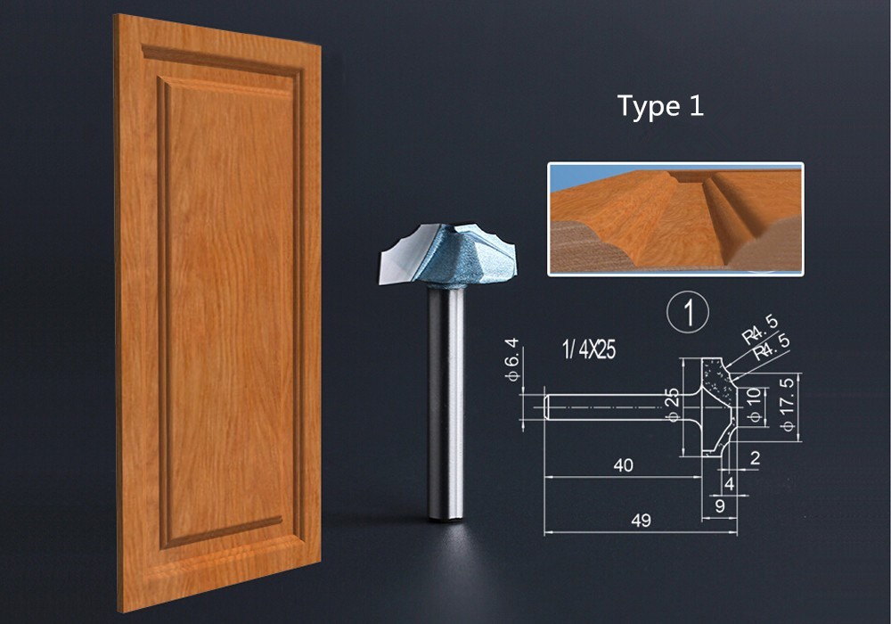 6Pcs/Set High Guality Trimmer CNC Engraving Router Bit Chamfer Carving Tools